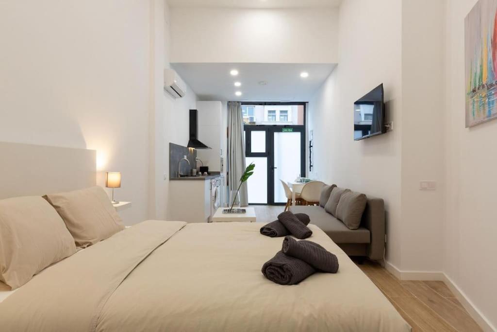 Apartamento Nuevo Loft En Playa Y Cerca Del Centro, Ac Y Wifi Valencia Exterior foto